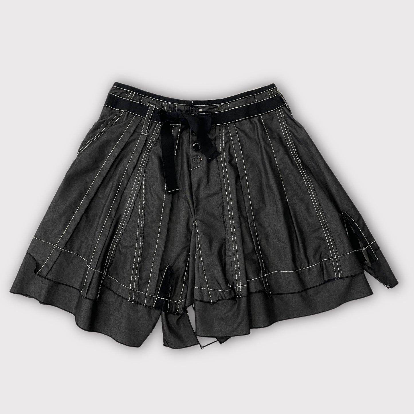 Italian vintage grey/black asymmetrical skirt