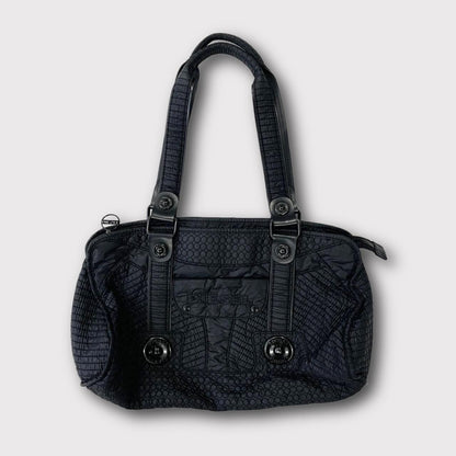 Diesel black quilted nylon bag