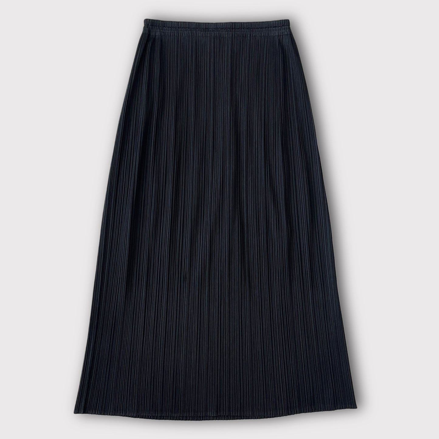 Pleats Please by Issey Miyake black pleated maxi skirt