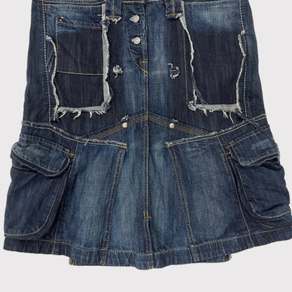 Marithe Francois Girbaud denim midi skirt