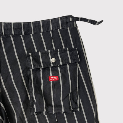 Miss Sixty navy blue/white striped Dublin cargo pants