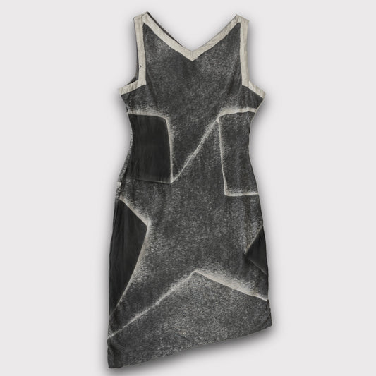 Diesel grey/white star print asymmetrical dress