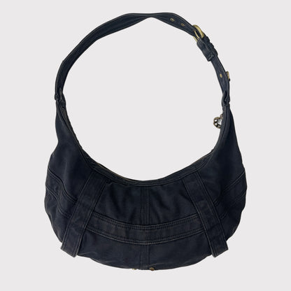 Diesel black/gold canvas shoulder bag