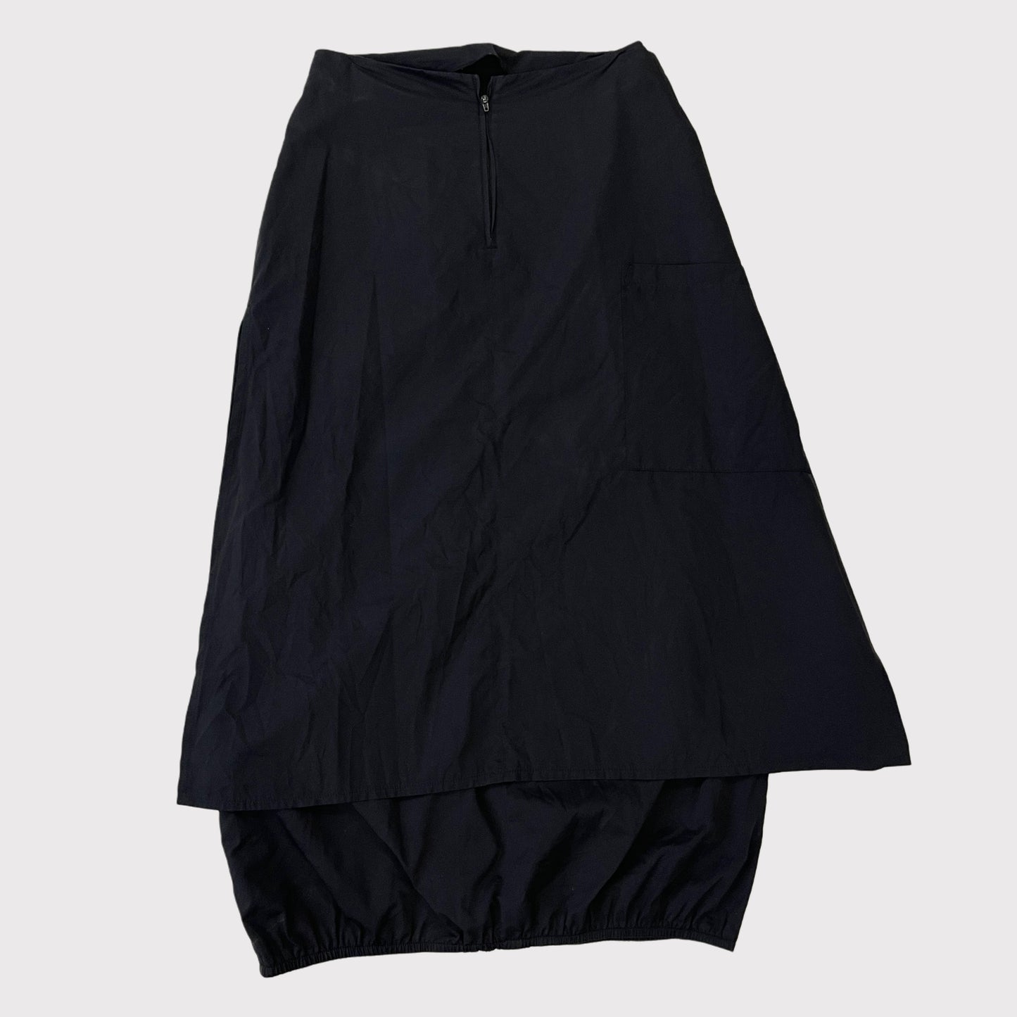 Jennyfer black layered parachute maxi skirt