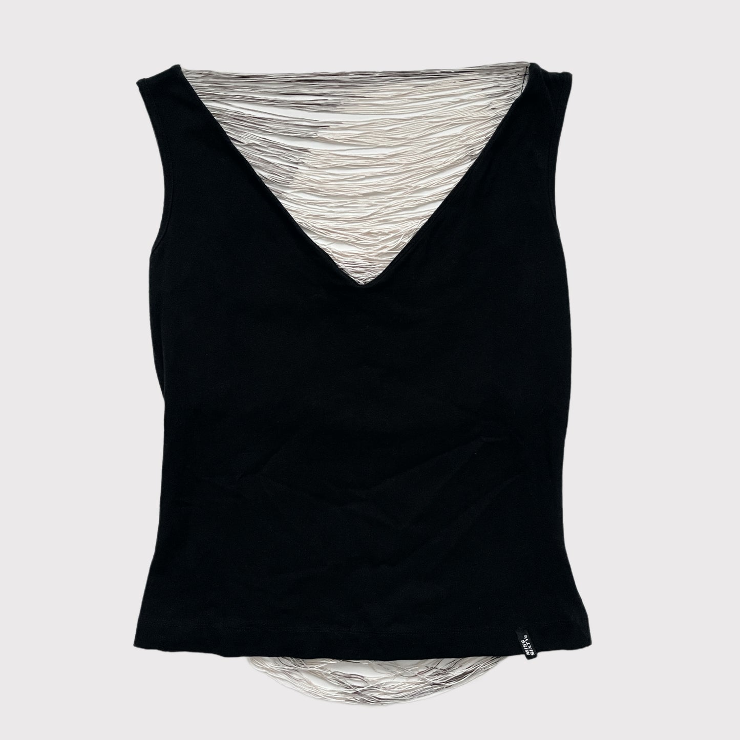 Miss Sixty black/white top with back fringe