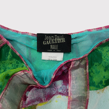 Jean Paul Gaultier Spring 2000 multicolor bacteria mesh set