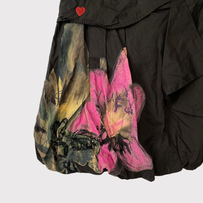 Desigual khaki/multicolor cargo bubble skirt