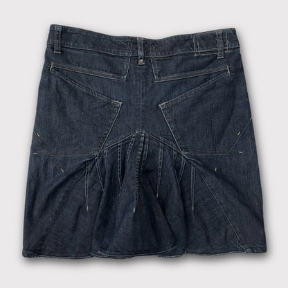 Marithe Francois Girbaud blue denim star skirt