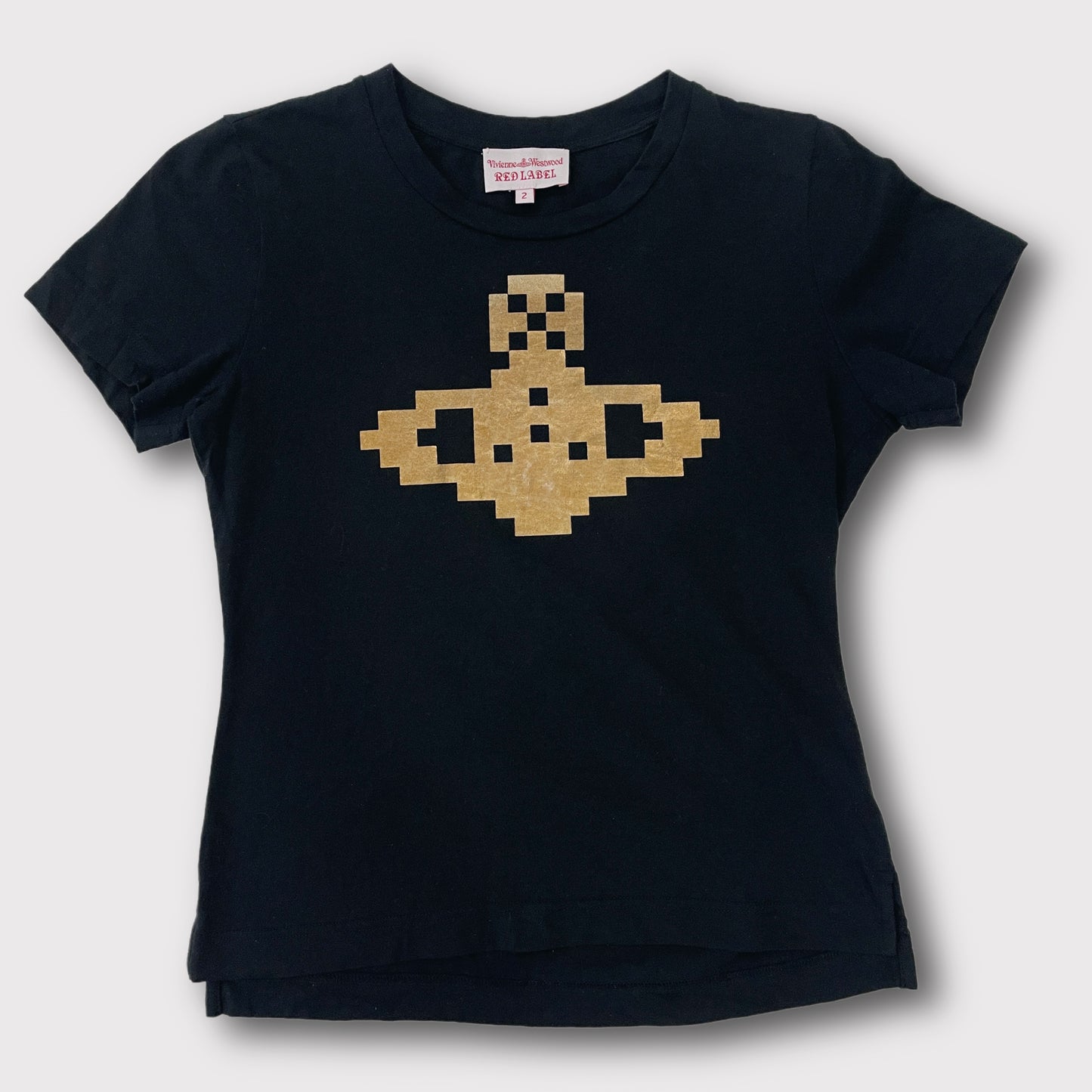 Vivienne Westwood black metallic baby tee