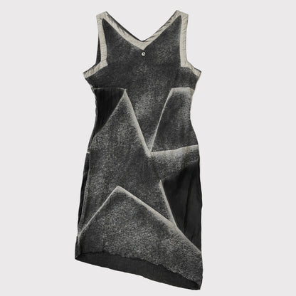 Diesel grey/white star print asymmetrical dress