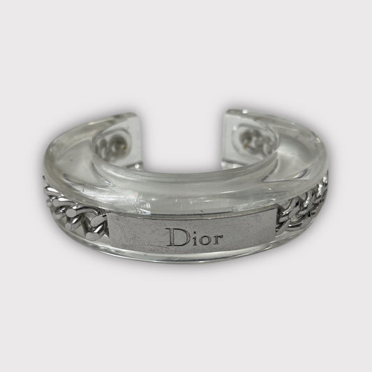 Christian Dior Fall 2004 silver cuff bracelet