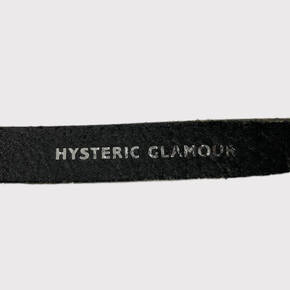 Hysteric Glamour black/white leather belt