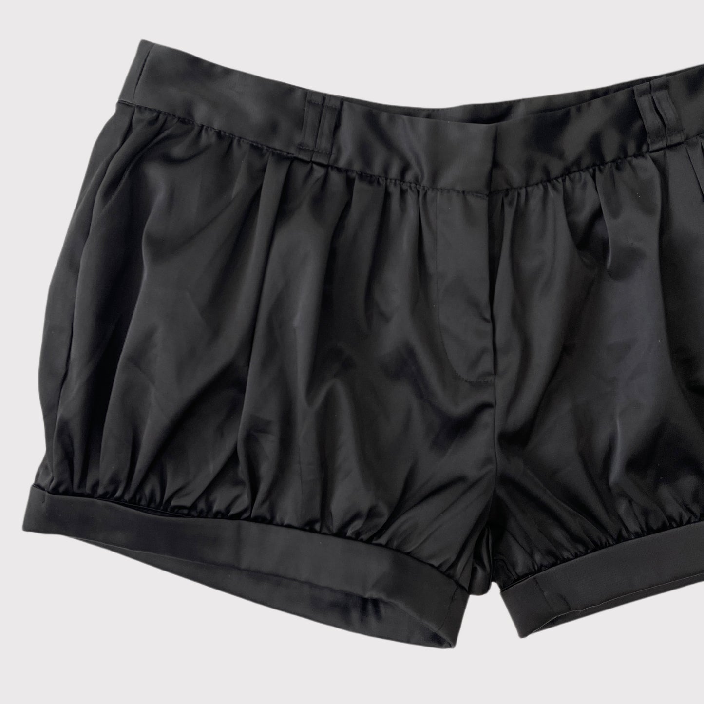 Body Central black satin bloomer shorts