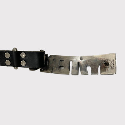 Hysteric Glamour black/white leather belt