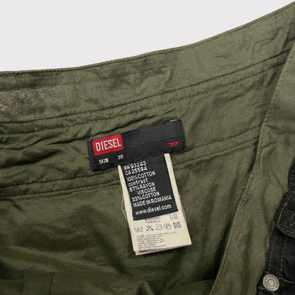 Diesel green cargo asymmetrical skirt