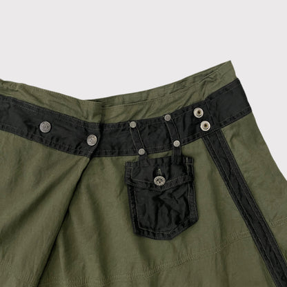 Diesel green cargo asymmetrical skirt