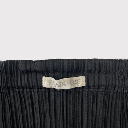 Pleats Please by Issey Miyake black pleated maxi skirt