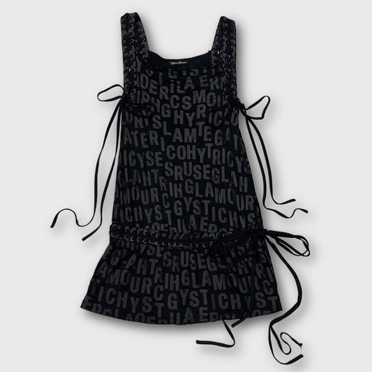 Hysteric Glamour black lace-up tunic top/mini dress