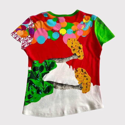 Christian Dior Spring 2005 multicolor graphic baby tee